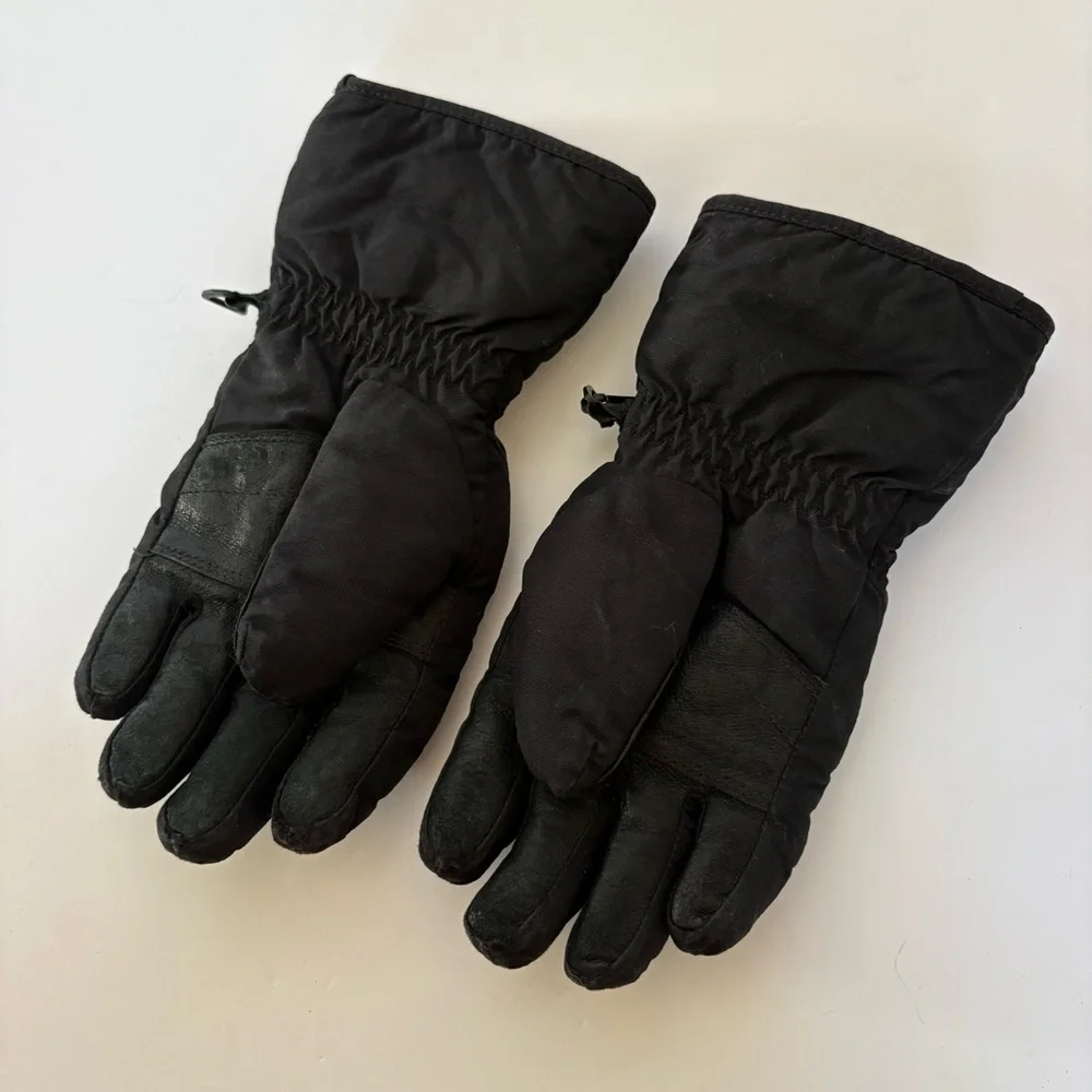L.L.Bean‎ Black Gore-Tex Kids Snow Winter Gloves Ski Snowboard S Primaloft Warm